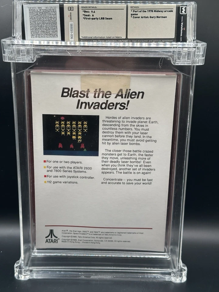 Atari 2600 Space Invaders - 9.6 A - Graded-sealed-new- Wata - Image 3 of 4