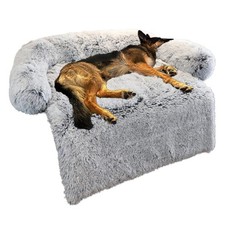Calming Dog Bed Fluffy Plush Mat Furniture Protector Washable Cover Comfort New