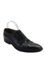 Santoni Mens Leather Lace Up Brogue Dress Shoes Black Size 8.5