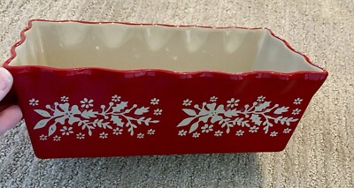 Ciroa The Bakehouse Stoneware Red Rectangle Bread Pan - New