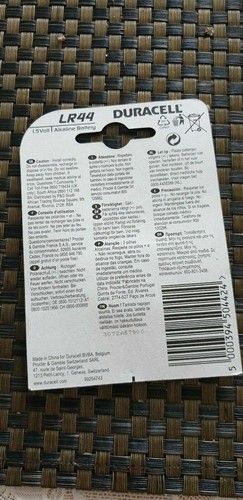 DYRACELL L444 A76/KA76 V13GA ELECTRONICS 1.5 ALKALINE 2 PACK - Picture 3 of 5