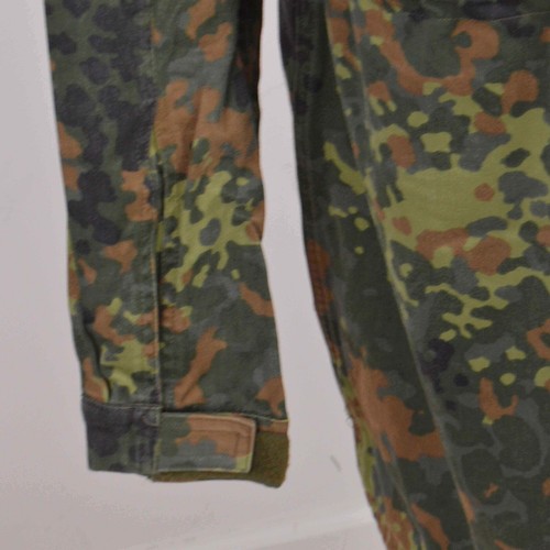 German Bundeswehr Flecktarn Camo Military Parka Jacket GR12 L Tall Hood Woodland - Picture 14 of 15