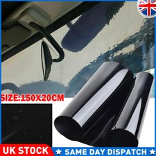 Black Car Sun Visor Strip Tint Film Front Windshield UV Shade Sticker W/ Scrape