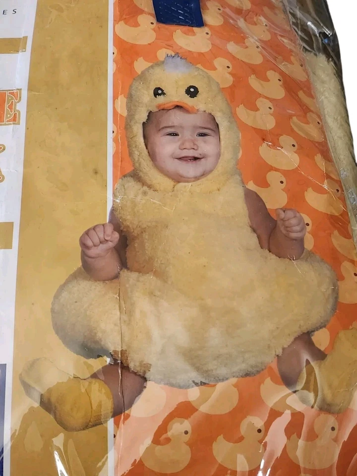 Disfraz de Pato Bebé Halloween 0-6 Meses por Dress Up America Burbuja y Capucha Foto 4 de 4