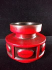 ROYAL HAEGER Mid Century Pottery Red Candle Holder 3063