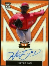 2020 Leaf Valiant Hector Yan RC Auto XRC BA-HY1 Orange /75 Los Angeles Angels