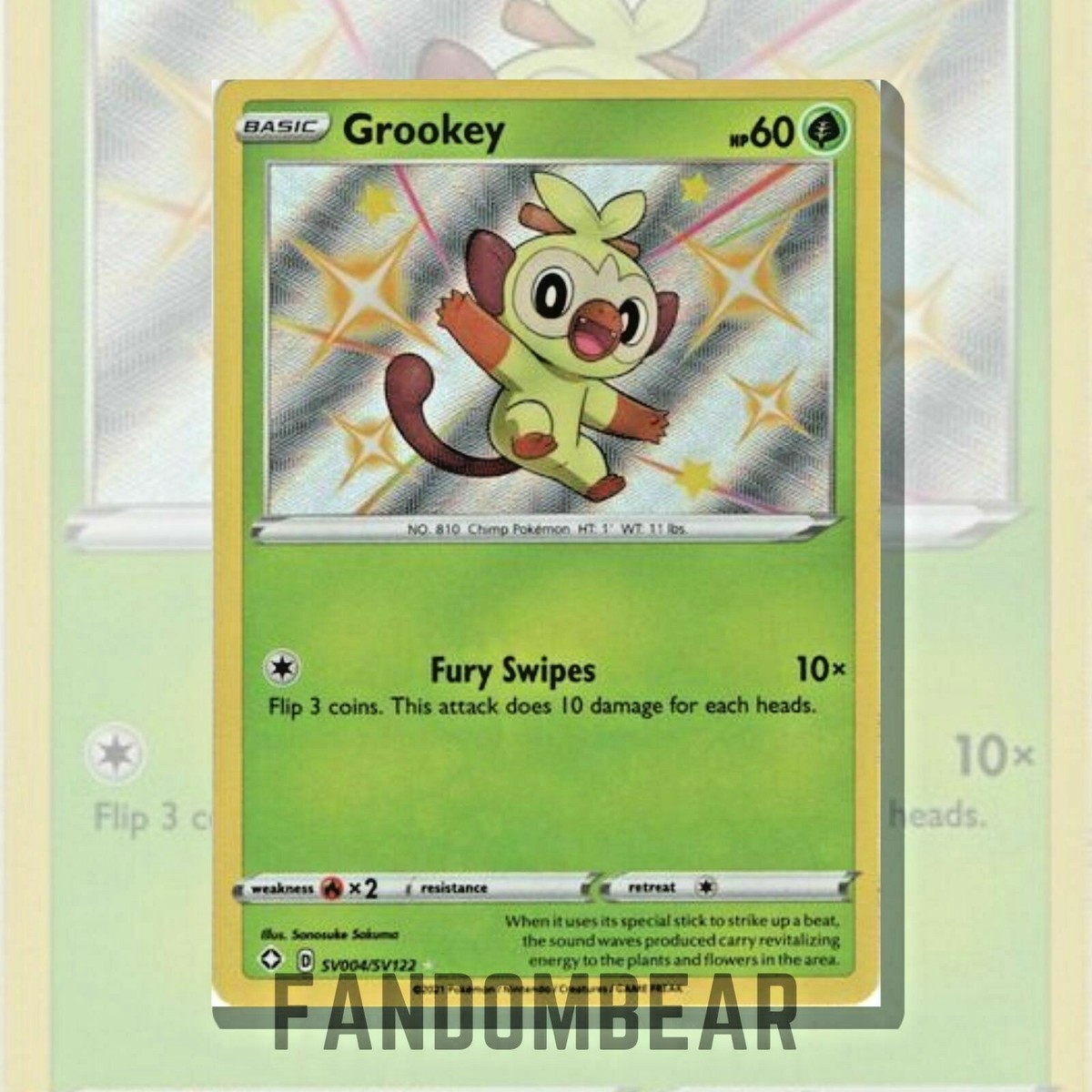 shiny grookey pokemon card Pokemon - McDonalds - 25th Anniversary Collection - Grookey - 8/25