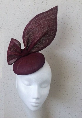 Burgundy Wedding Fascinator Wine 