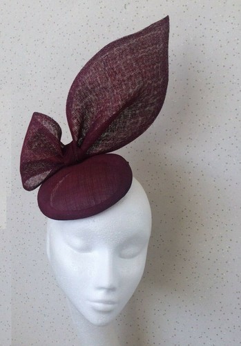 Burgundy Wedding Fascinator Wine 