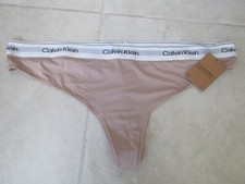 NEW Calvin Klein Modern Cotton Naturals Thong Underwear WOMEN'S Plus SZ 2x Taupe