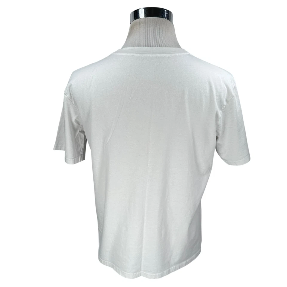 Camiseta para hombre IKEA con estampado de lobo mediana blanca negra gráfica 100 % algodón pulóver Foto 4 de 4