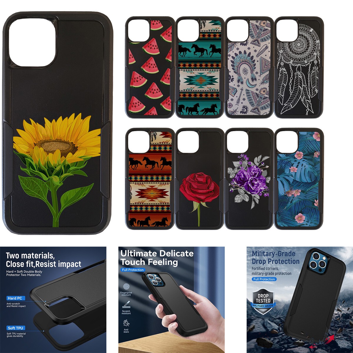 For [iPhone 14 Pro Max][DUAL TACTICAL][Hybrid Two Piece Case] Tribal | eBay