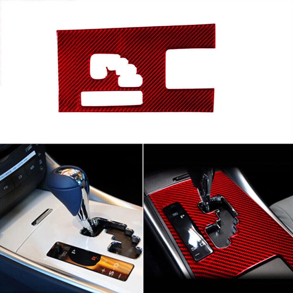 For Lexus IS250 300 350 2006-2012 Red Carbon Fiber Gear Shift Box Panel Trim 1*