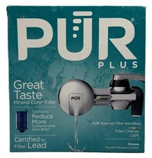 PUR PLUS Horizontal Faucet Mount Filtration System PFM400H - Chrome, Fits Most
