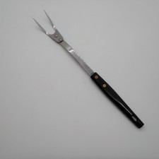 Vintage Stainless Steel Wide Tined Carving Fork Made in USA