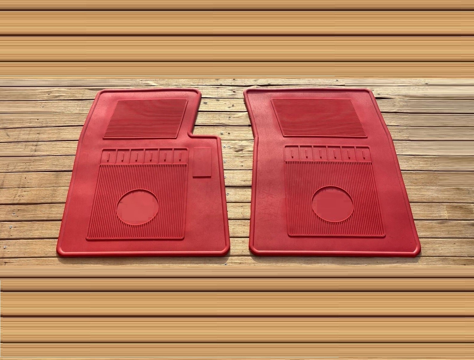 For Ford F-100 Truck pickup Floor Mat Mats Rubber Red 2 pcs Fits 1973 ...