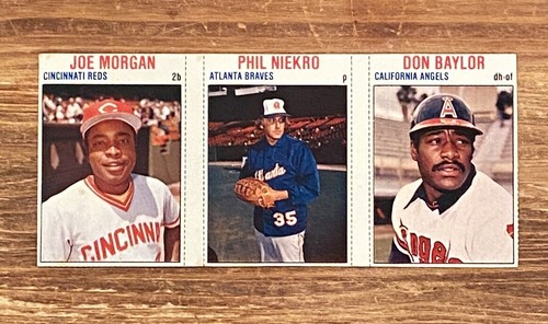 Don Baylor, Joe Morgan, Phil Niekro [Hand Cut Panel] 1979 Hostess card