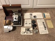 Vintage POLAROID LAND CAMERA MODEL 80 With Case Extras Lightly Used Retro 1954