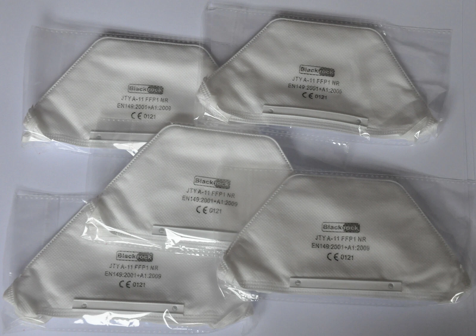 UK Pack of 10 Fold Flat Blackrock JTY A-11 FFP1 Face Masks Respirator