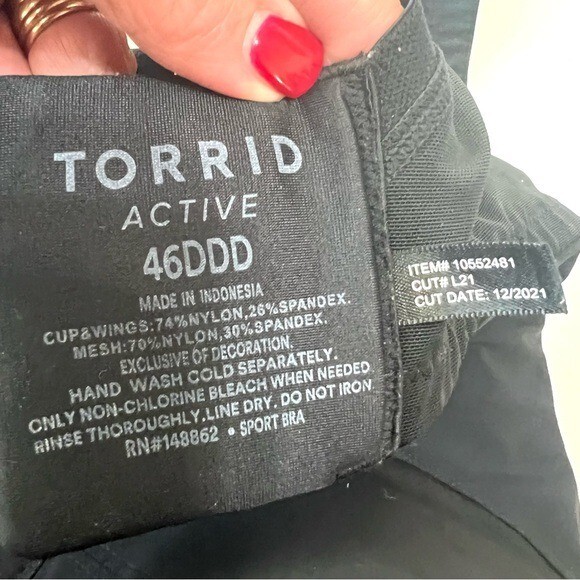 Torrid Active Black Underwire Full Coverage Sport… - image 9