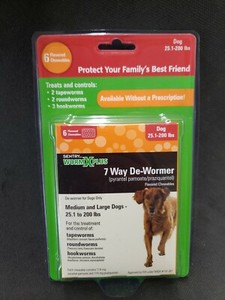 SENTRY HC WORM X PLUS 7 Way De-Wormer Tablets for Medium and Large Dogs