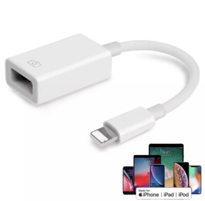   To Camera USB Female OTG Connector Adapter Cable For Apple iPhone iPad iPod