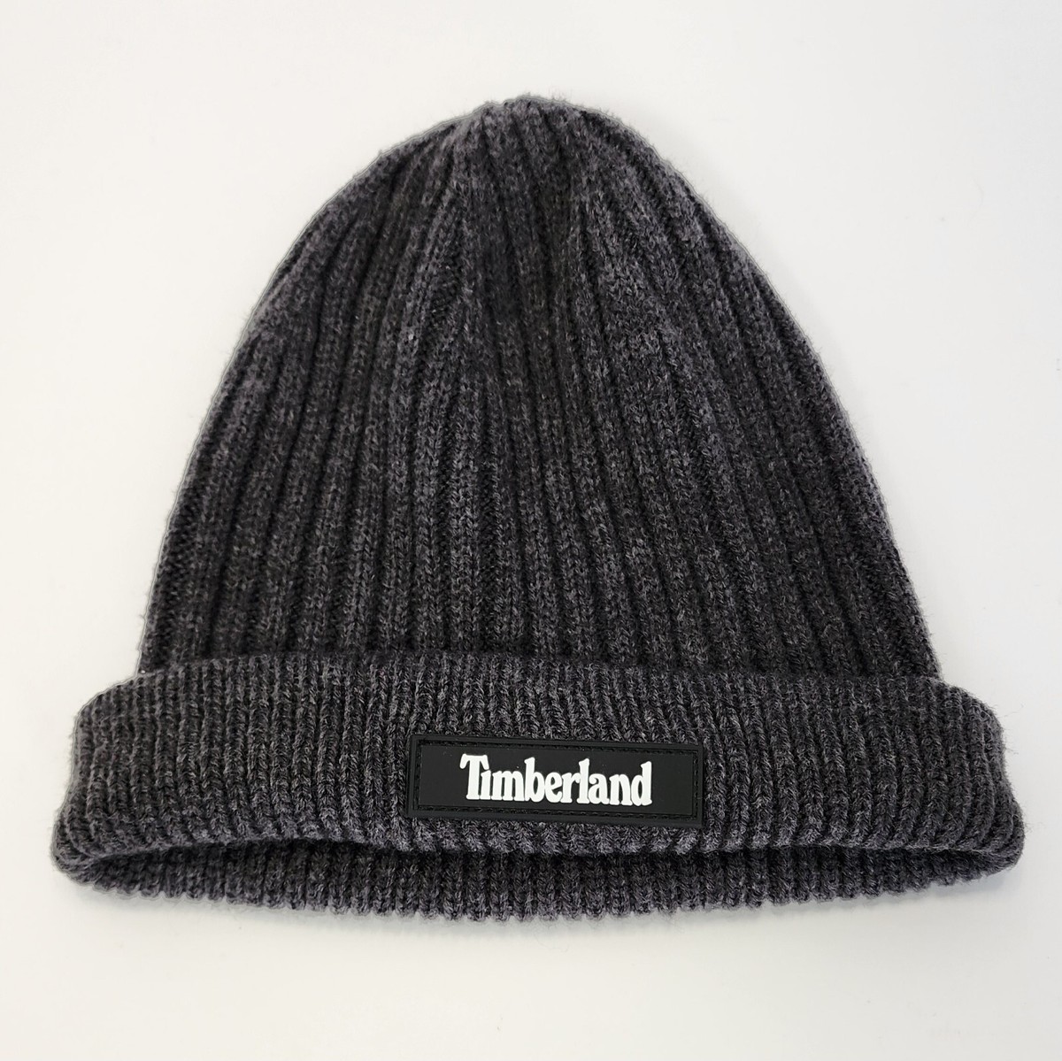 Timberland Black Knit Beanie Hat Timberland Logo Pull On Beanie  main image 3