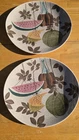 Set/2 Red Wing Tampico 10.75” Oval Dinner Plates MCM Watermelon Wine