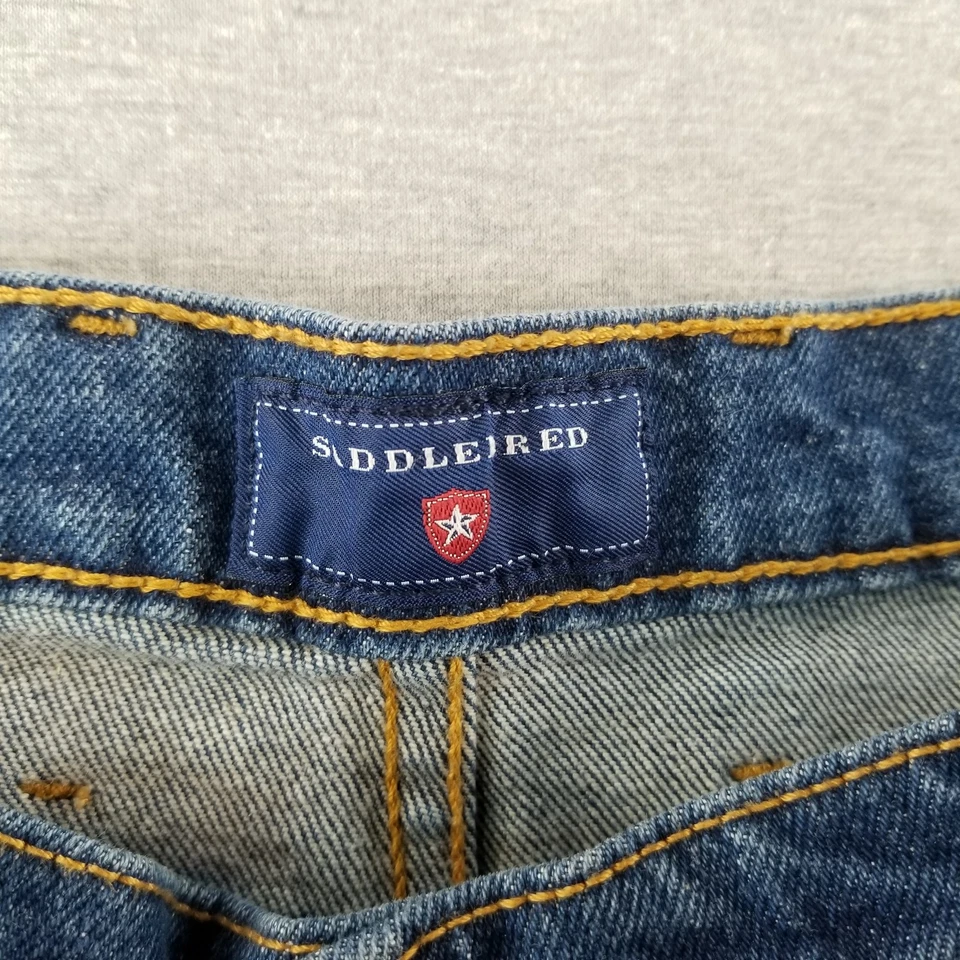 Pantalones de mezclilla Saddlebred para hombre talla 38x30 de colección calce clásico lavado oscuro 99 % algodón Normcore Foto 3 de 4