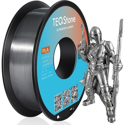 Silk PLA Filament 1.75mm Silber 1KG Seiden Glanz 3D Drucker Material