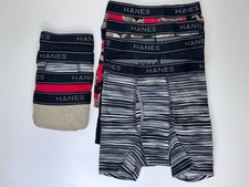 8 Hanes Boy's Boxer Briefs - Vibrant Multi-Pack / Size M