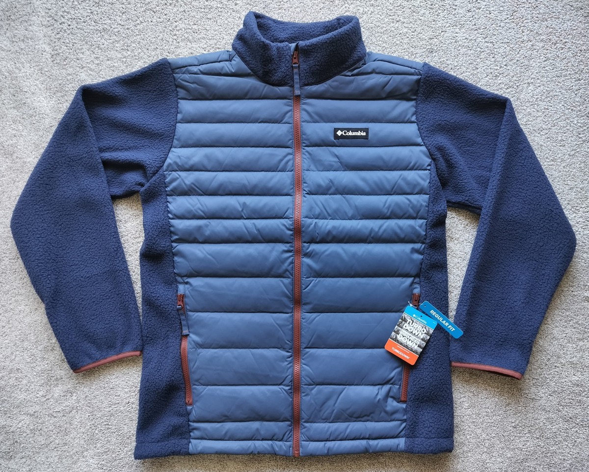 $130 Columbia Omni Men Size L/XL Fleece Puffer Down Jacket Lined