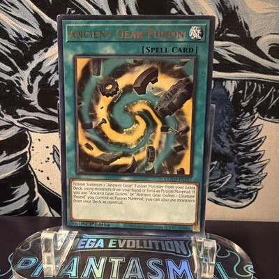 Ancient Gear Fusion MGED-EN147 Maximum Gold: El Dorado 1st Edition + BONUS HOLO