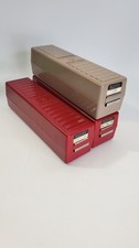 VINTAGE KODAK READY FILE 35MM SLIDE CONTAINER PLASTIC STORAGE BOXES RED BROWN