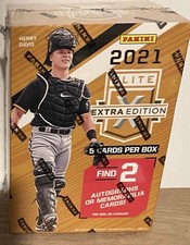 2021 Panini Elite Extra Edition Baseball New Sealed Blaster Box-2 AUTO/MEM
