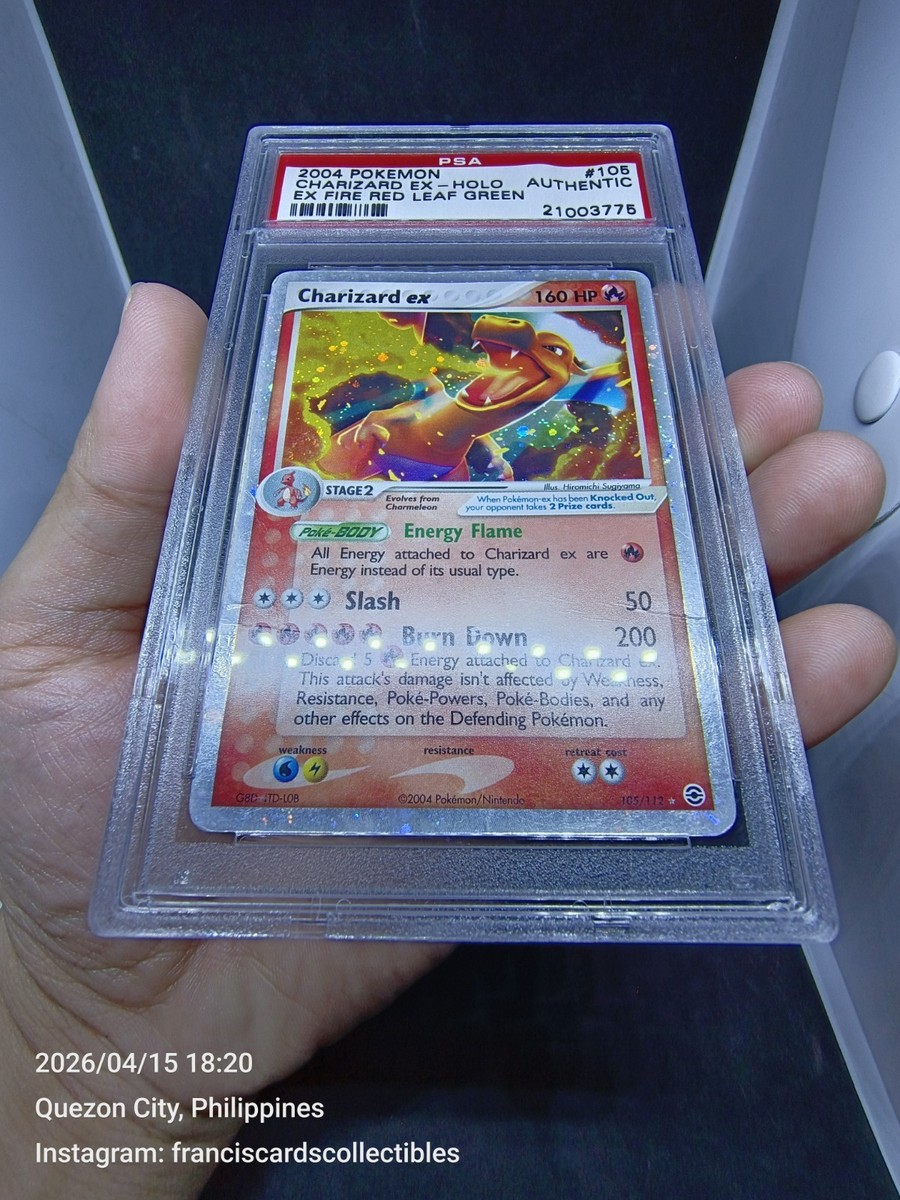 Pokemon Card - PSA AUTHENT: CHARIZARD EX #105 - HOLO (EX FIRE RED