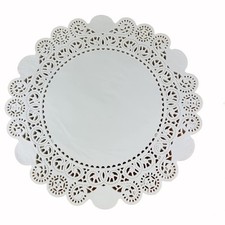100 PCS 8 Inch White Round Greaseproof Lace Paper Doilies Party Decor
