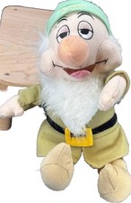 Toy Factory Walt Disney Sleepy Plush 10" Snow White And The Seven 7 Dwarfs Vtg