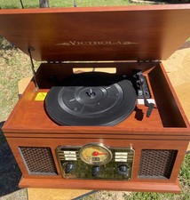 Victrola VTA-200B MH Nostalgic Classic Wood 6-in-1 Bluetooth Turntable