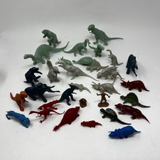 Vintage 1960s MARX toys dinosaur prehistoric times playset lot of 33 - as is