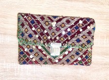 Boho Handmade Kilim Clutch, Moroccan Kilim Clutch Purse