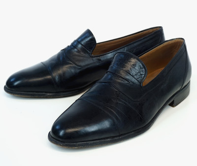 Yanko Schwarz Leder Halbschuhe Herren Größe US 10 EE UK 9 EU 43