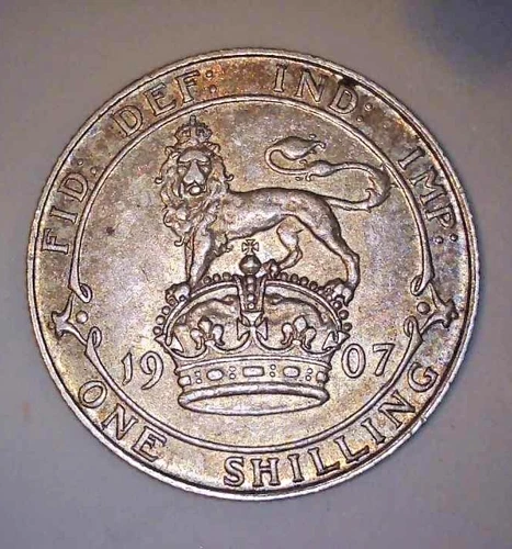 Photo of a 1907 Edward VII Shilling from an eBay listing that sold on Jul 19, 2026