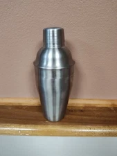 Brushed Stainless Steel Cocktail Shaker - 9 Inches Tall