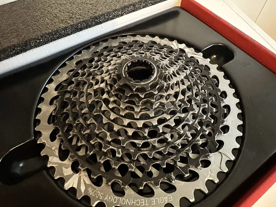 SRAM XG 1295 Black - XX1 X01 AXS Eagle - 10 / 50 - 12 Speed Cassette - Low Miles - Image 3 of 4