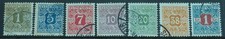 Denmark 1907 7 values to 1k Newspaper stamps SG N131/8 Used cat £36