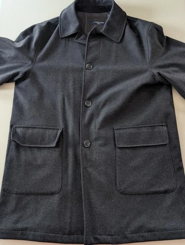 Corneliani Gray Peacoat Size 56 100 Percent Virgin Wool  - product listing photo