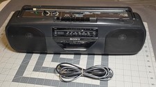 Vtg 80s Sony Boombox AM FM Radio Cassette Player CFS-202 Tested  Working READ