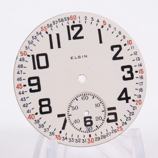 Elgin 16 Size B. W. Raymond 16 Size “Montgomery” Enamel Railroad P.W. Dial