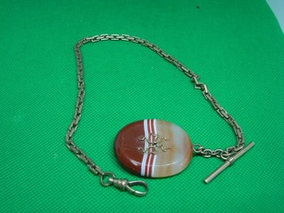 OROLOGIO DA TASCA VINTAGE CATENA SIMMONS ORO RIEMPITO PIETRA FOB 13"! wc1